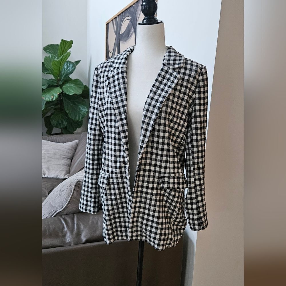 Mango gingham blazer